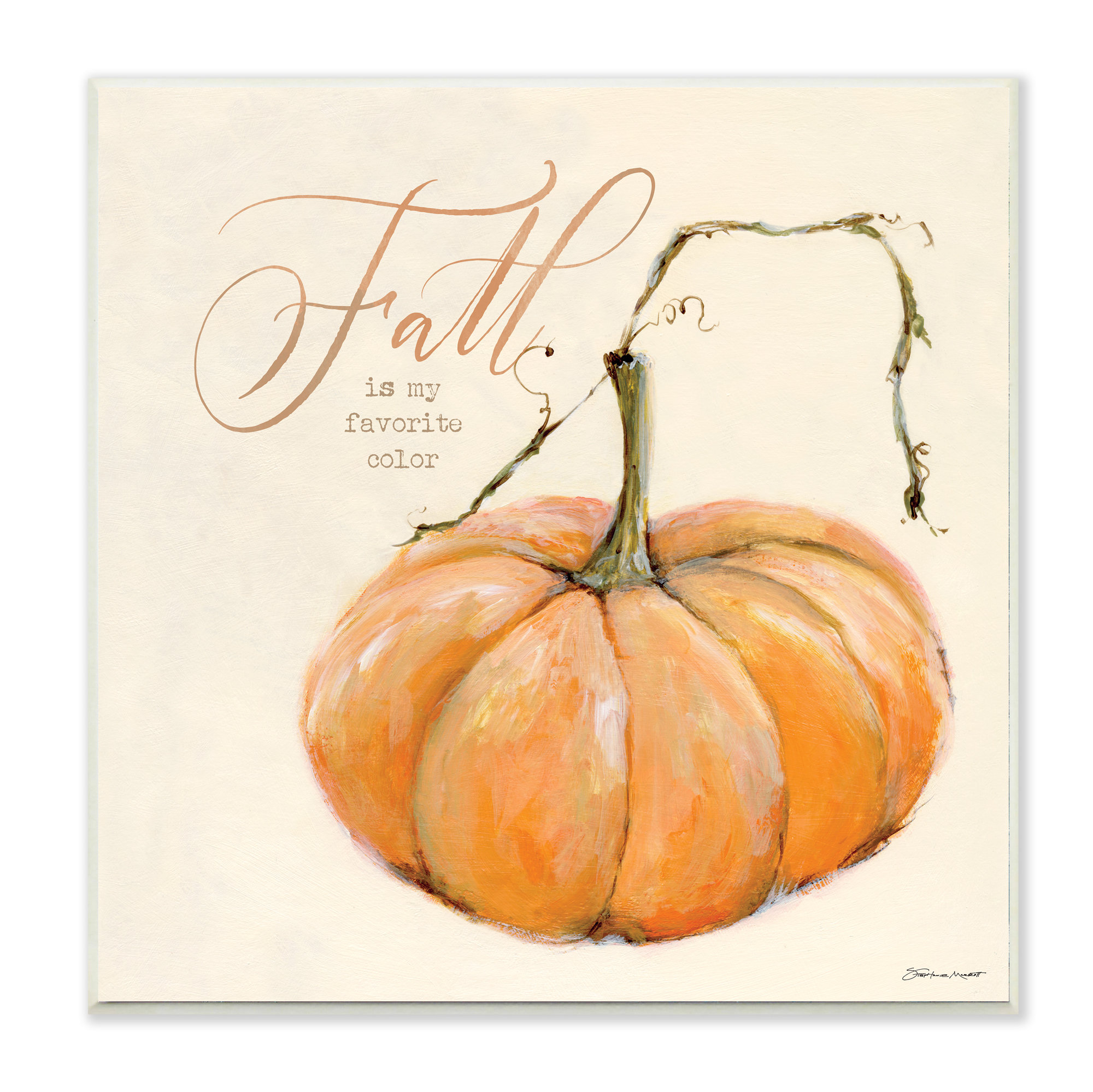 The Holiday Aisle® Fall is My Favorite Color Orange Pumpkin by